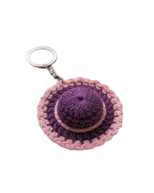 Handcrafted Crochet Hat Keychain