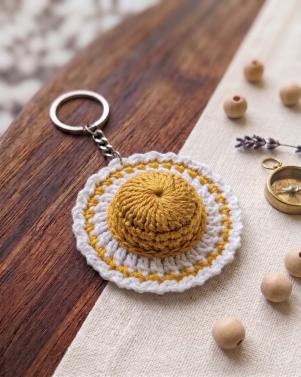 Handcrafted Crochet Hat Keychain