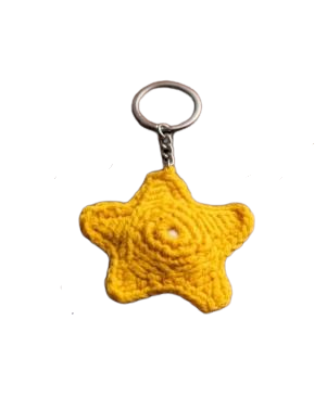 Handcrafted Crochet Star Keychain