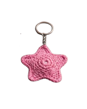 Handcrafted Crochet Star Keychain