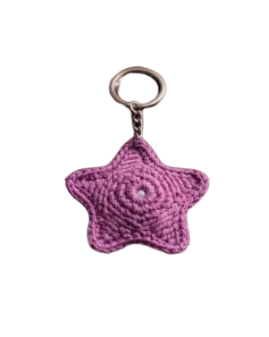 Handcrafted Crochet Star Keychain