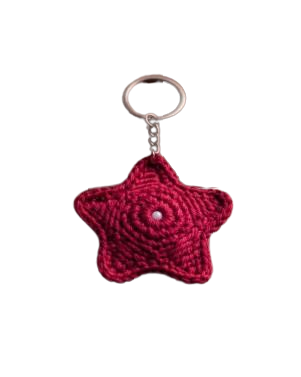 Handcrafted Crochet Star Keychain