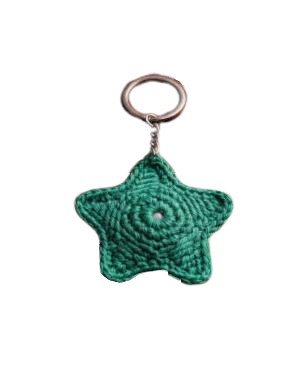 Handcrafted Crochet Star Keychain