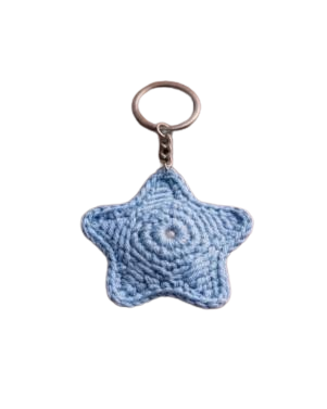 Handcrafted Crochet Star Keychain