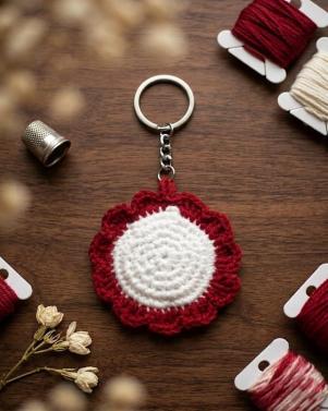 Handcrafted Crochet Sunflower Keychain