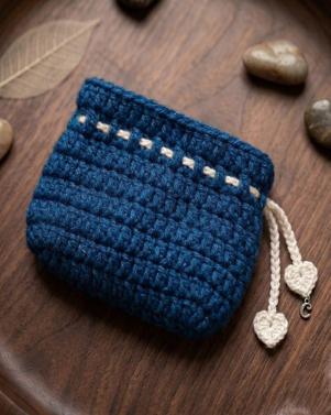 Handcrafted Crochet Drawstring Pouch