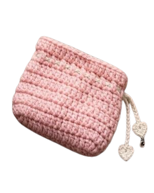 Handcrafted Crochet Drawstring Pouch