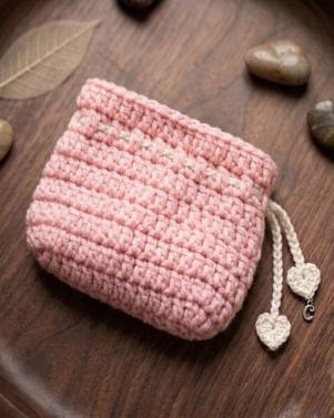 Handcrafted Crochet Drawstring Pouch