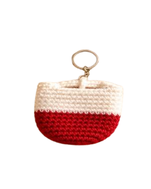 Handcrafted Crochet Mini Basket Keychain