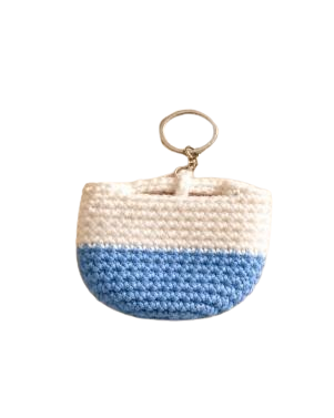 Handcrafted Crochet Mini Basket Keychain