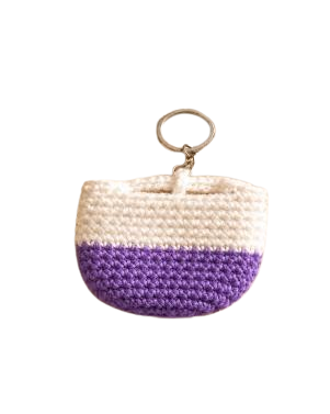 Handcrafted Crochet Mini Basket Keychain