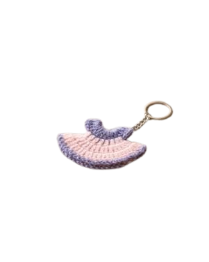 Handcrafted Crochet Dress (frock) Keychain