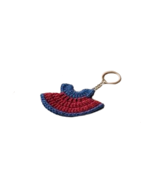 Handcrafted Crochet Dress (frock) Keychain
