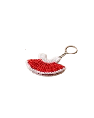 Handcrafted Crochet Dress (frock) Keychain