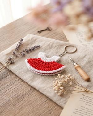 Handcrafted Crochet Dress Keychain