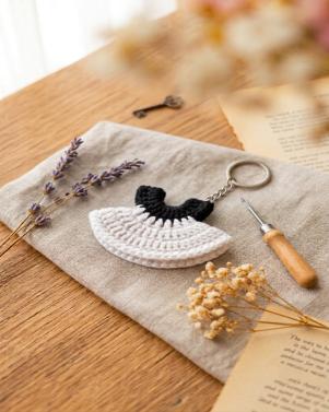 Handcrafted Crochet Dress Keychain