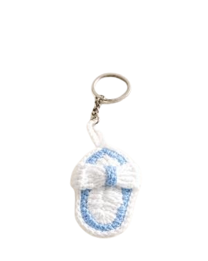 Handcrafted Crochet Slipper Keychain