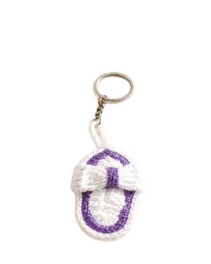 Handcrafted Crochet Slipper Keychain