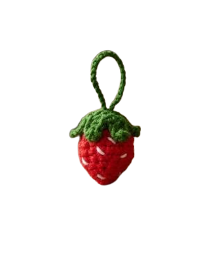 Handmade Crochet Strawberry Charm